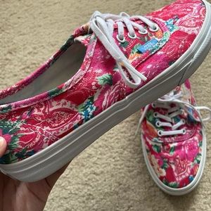 Pink floral Vans